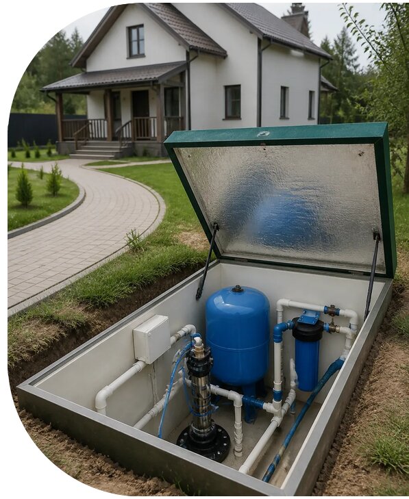 Автономное водоснабжение дома в Краснокаменске от 153315 р. | АПаруса-Ксн